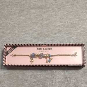 Juicy Couture Gold Bracelet with Blue Accents